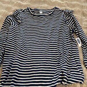 NWT Striped Puff Sleeve longsleeve tee
